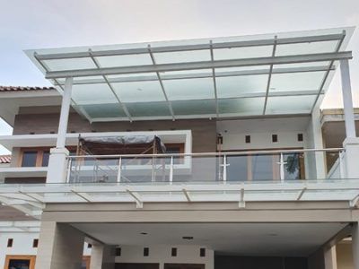 pemasangan balkon kanopi kaca 4
